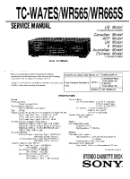 Sony TC-WR565 - Service Manual 